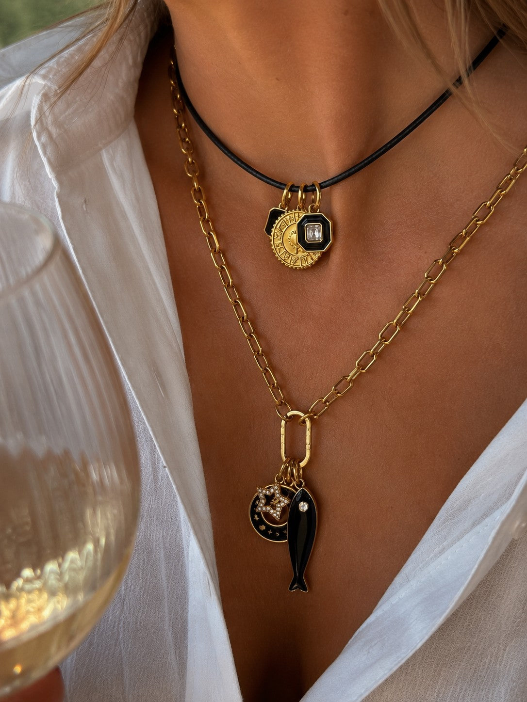 Noir Crystal Charm