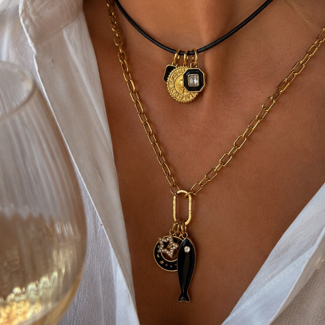 Noir Crystal Charm