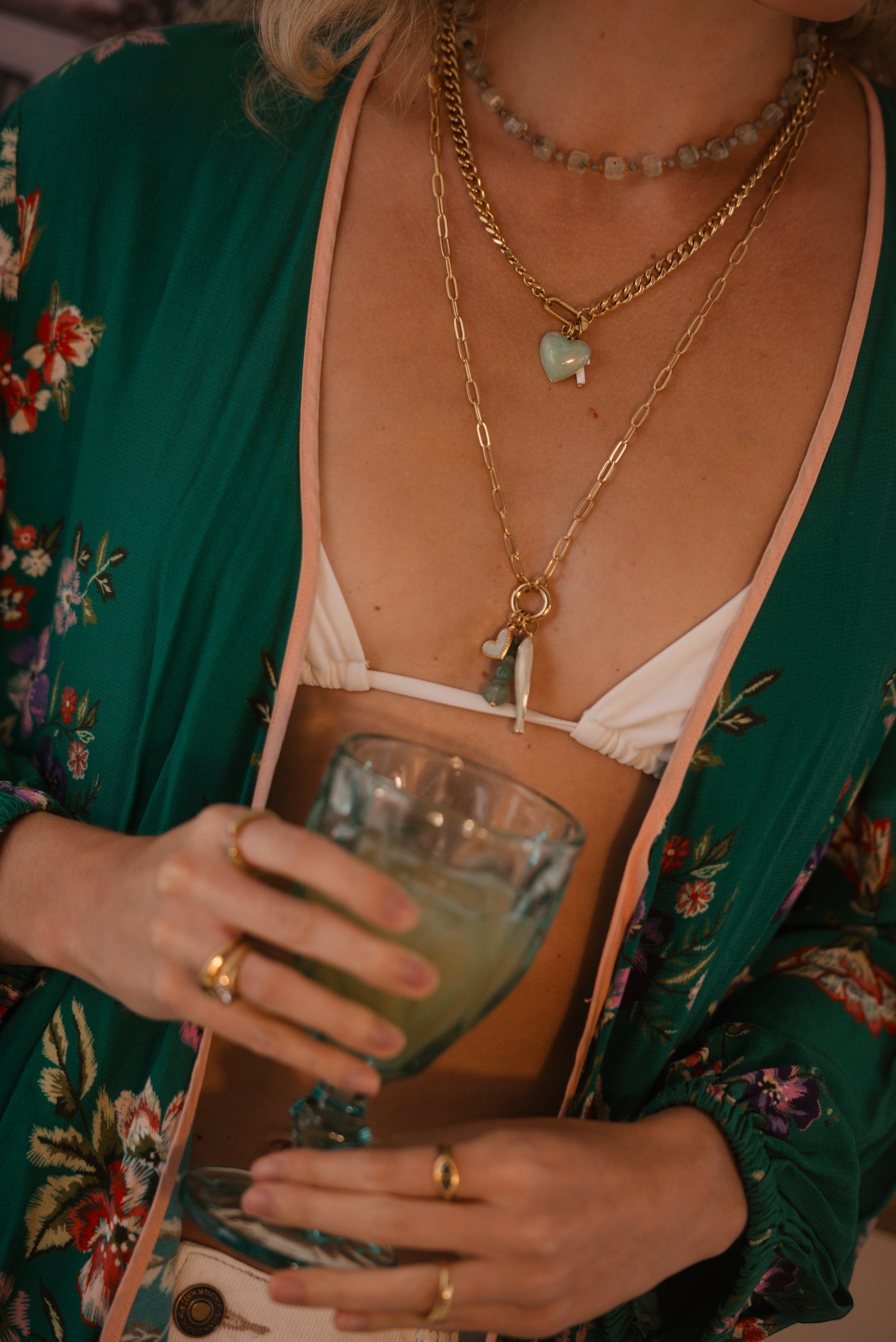 Mint Heart Charm