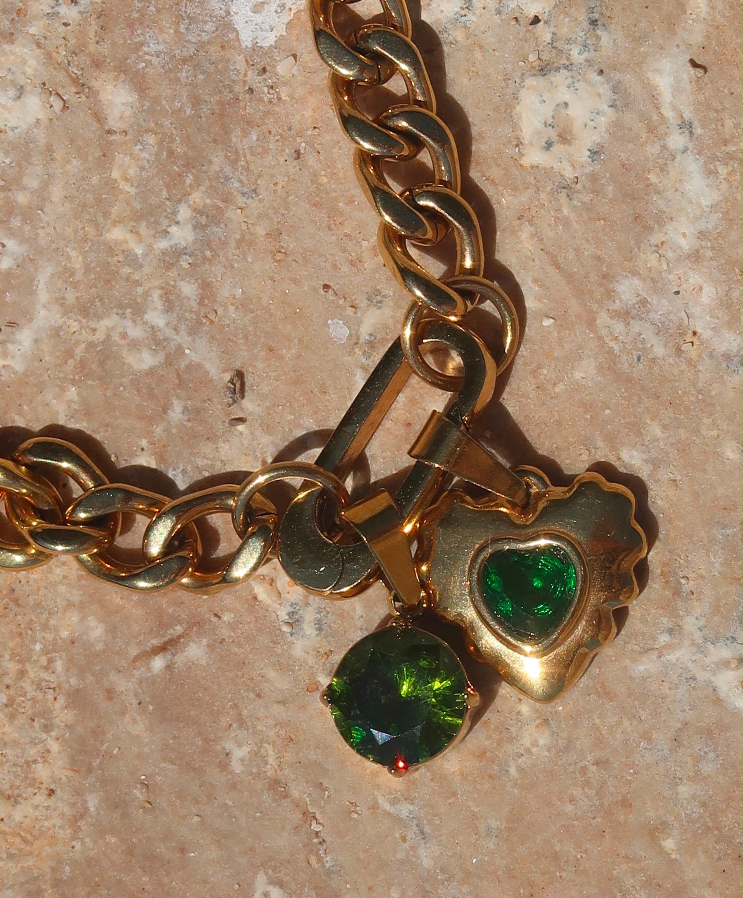 Emerald Heart Charm