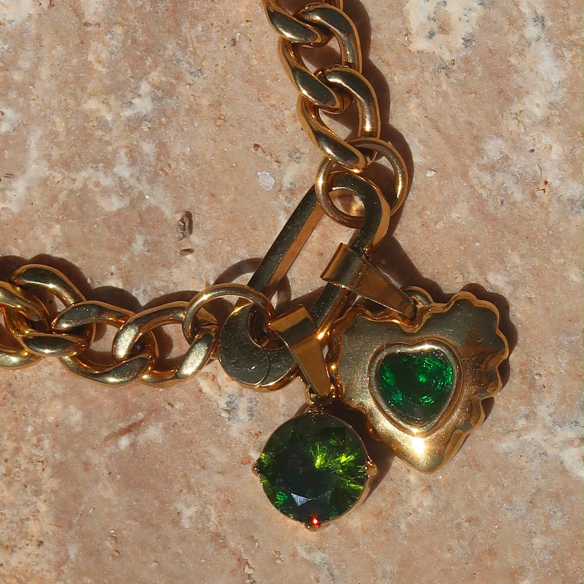 Emerald Heart Charm