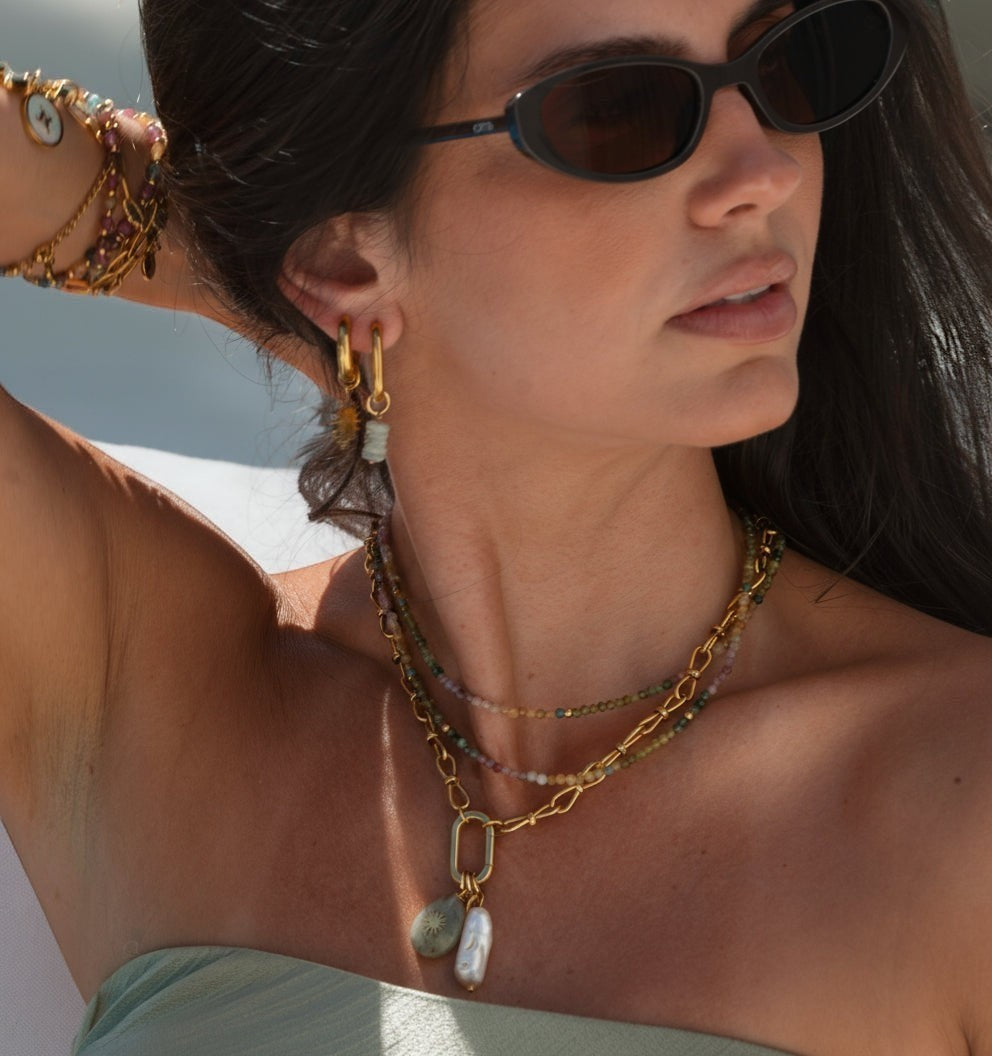 isla connector necklace gold jewelry
