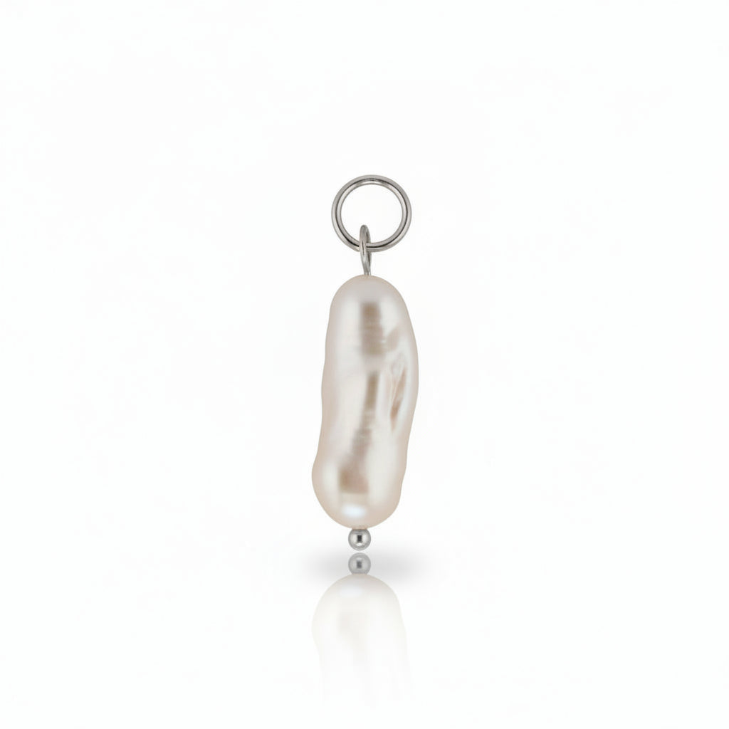 Silver Baroque Pearl Charm